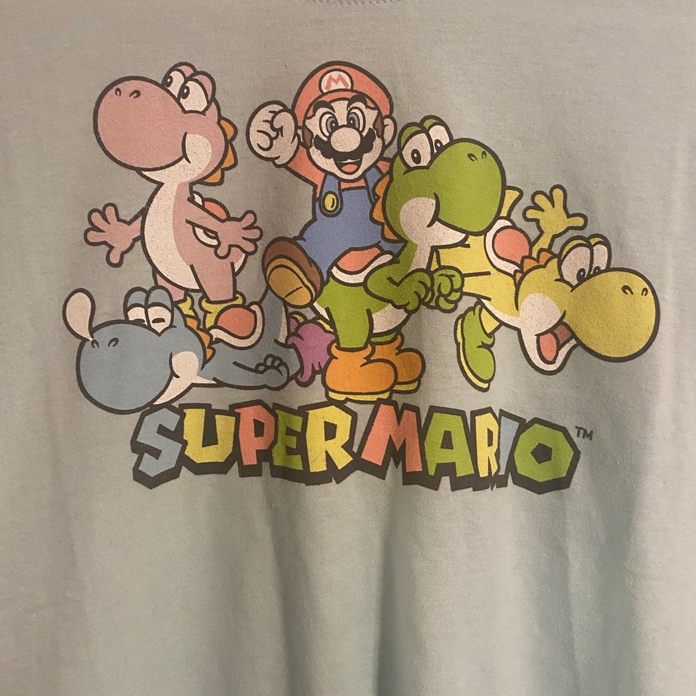 Blue Medium Super Mario soft tshirt